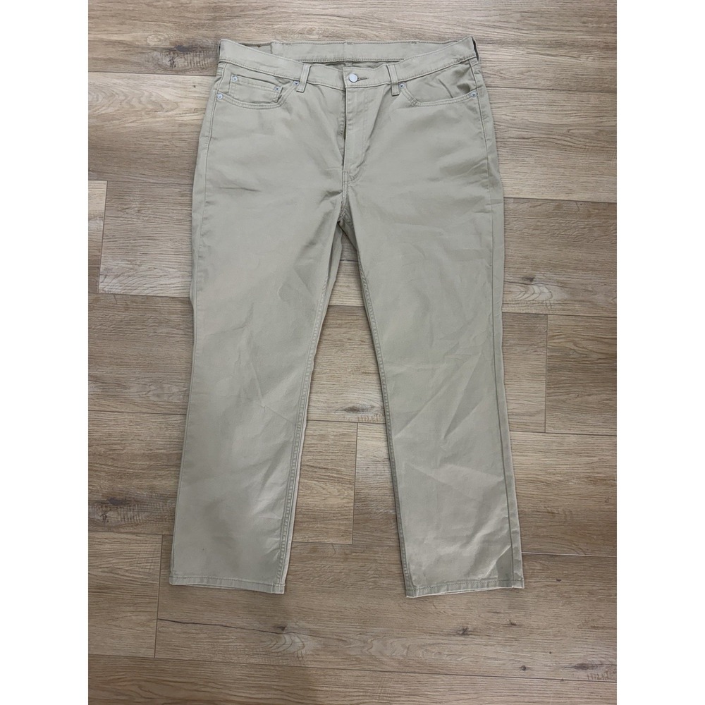 Levis 514 Jeans Mens 40x30 Khaki Tan Straight Fit Stretch 5 Pocket Pants